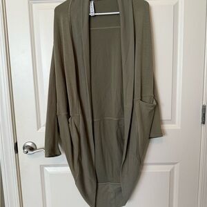Athleta Sage Green Draped Cardigan